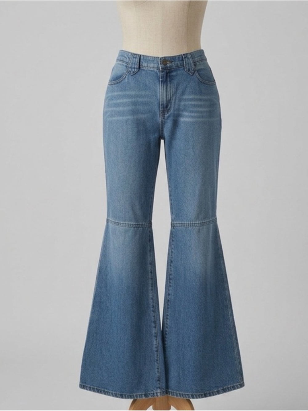 Polo Knee Seam Flare Jeans Y2K Ralph Lauren Vintage Size 8 Western Festival